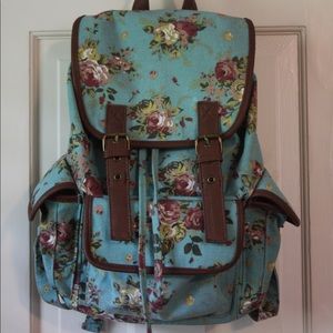 Floral print backpack